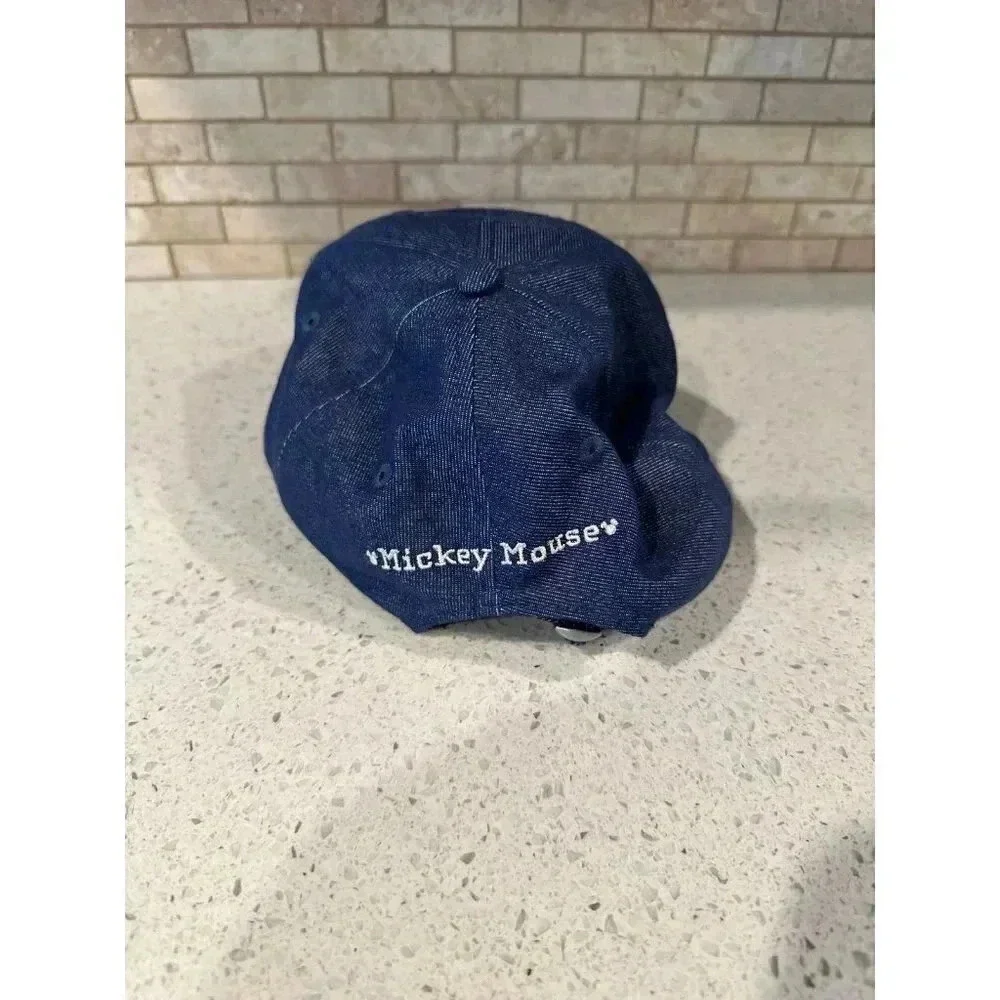 Disney Mickey Mouse denim patchwork‎ baseball hat OS h2